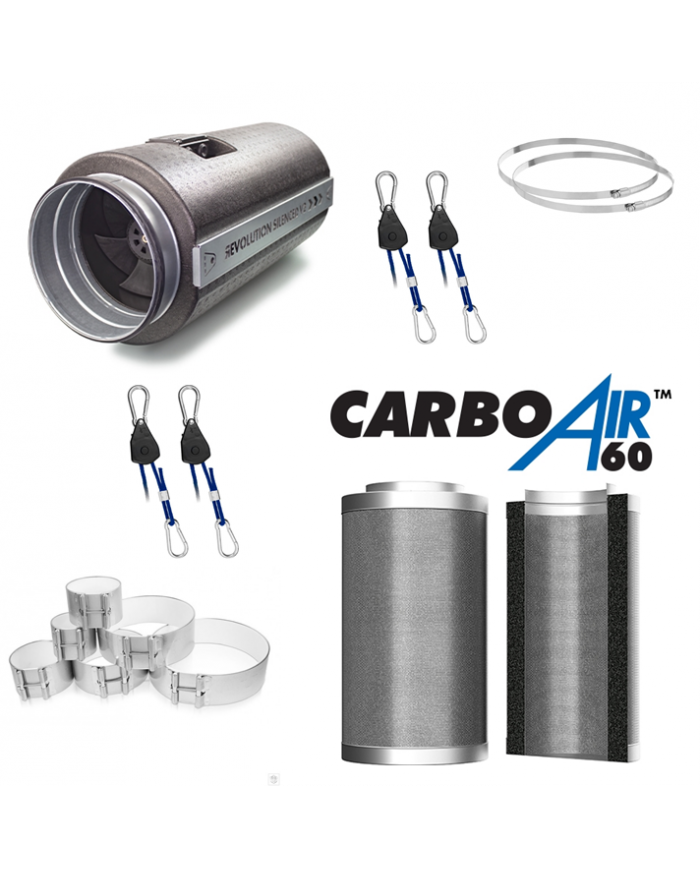 CarboAir 60 - Rev Silenced V2 AC - 12" Ventilation Kit