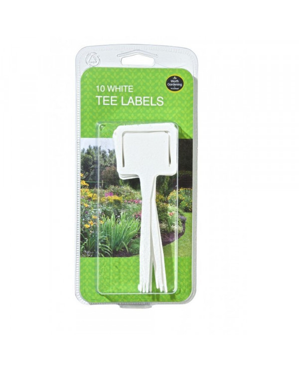 Garland - White Solid Tee Labels