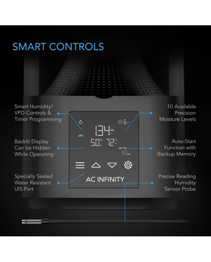 AC Infinity Cloudforge T3 Smart Humidifier - 4.5L Smart Control