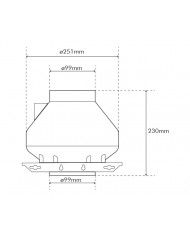 RVK Systemair Sileo 100E2 100mm 4" - 175m/hr