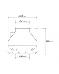 RVK Systemair Sileo 150E2-L 150mm 6" - 660m/hr