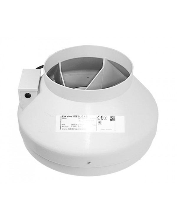 RVK Systemair Sileo 200E2-L 200mm 8" - 950m/h5