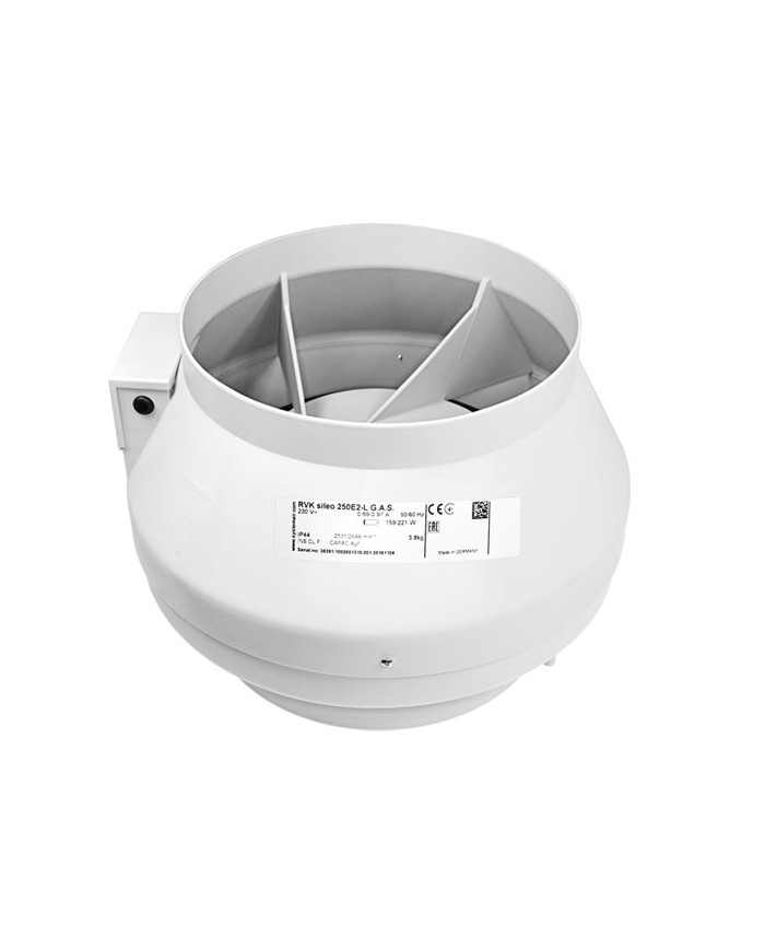 RVK Systemair Sileo 250E2-L 250mm 10" - 1020m/hr